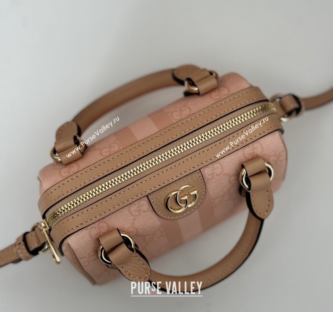 Gucci Ophidia GG Canvas Super Mini bag Dusty Pink 2024 781490 (DLH-240625049)