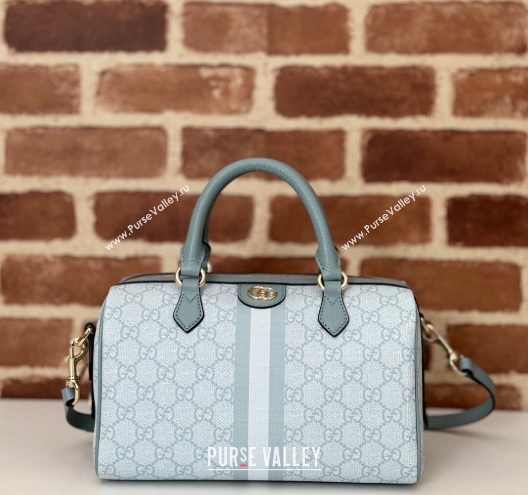 Gucci Ophidia GG Canvas Small Top handle bag Dusty Blue 2024 772061 (DLH-240625052)