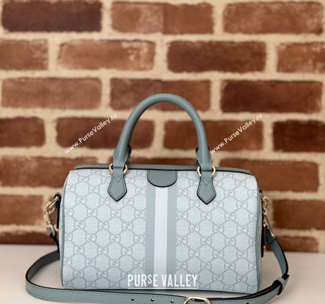 Gucci Ophidia GG Canvas Small Top handle bag Dusty Blue 2024 772061 (DLH-240625052)