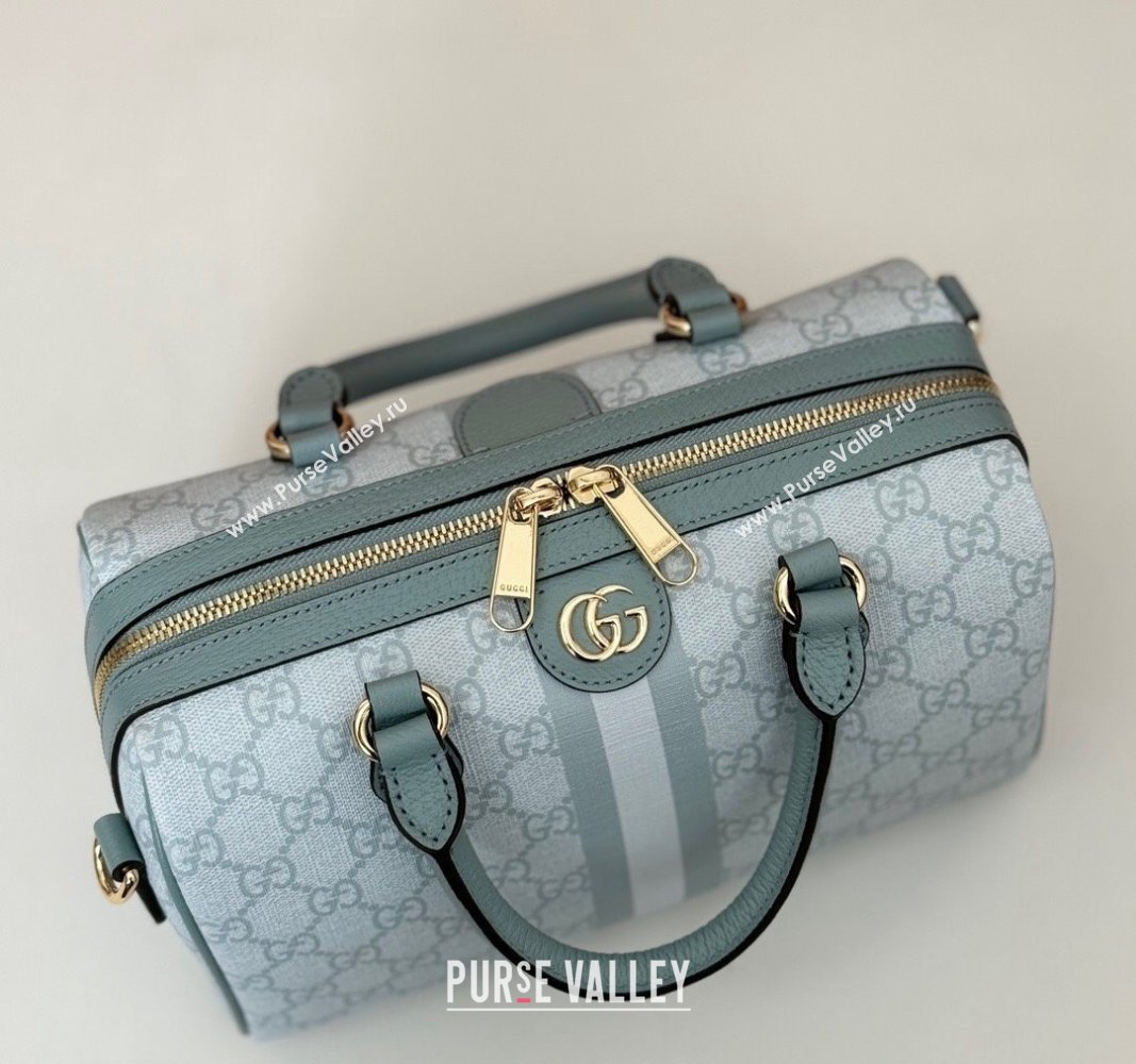 Gucci Ophidia GG Canvas Small Top handle bag Dusty Blue 2024 772061 (DLH-240625052)