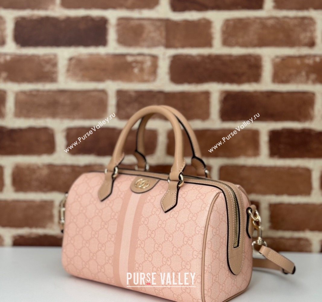 Gucci Ophidia GG Canvas Small Top handle bag Dusty Pink 2024 772061 (DLH-240625053)