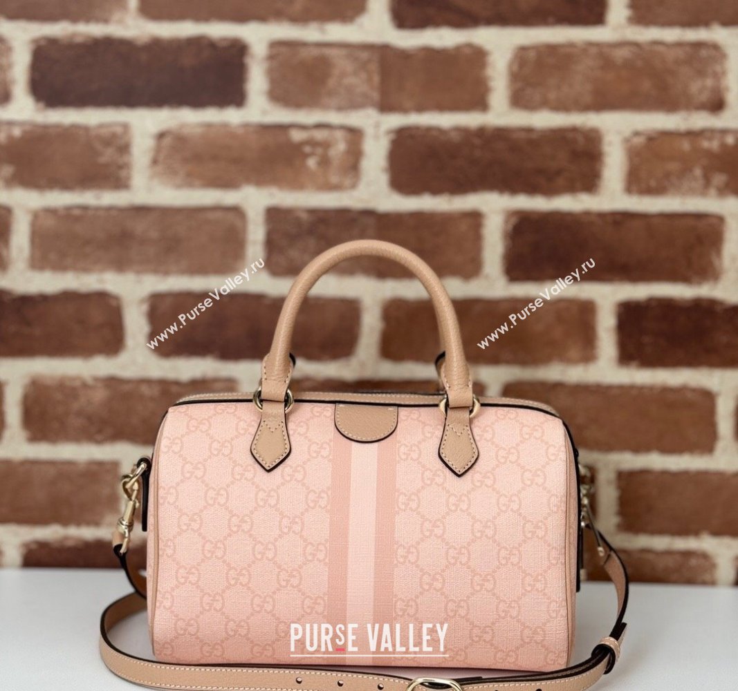 Gucci Ophidia GG Canvas Small Top handle bag Dusty Pink 2024 772061 (DLH-240625053)