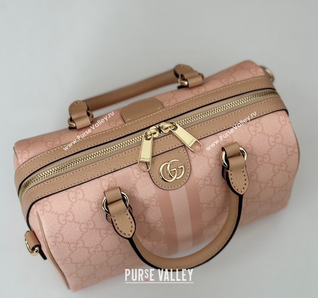 Gucci Ophidia GG Canvas Small Top handle bag Dusty Pink 2024 772061 (DLH-240625053)