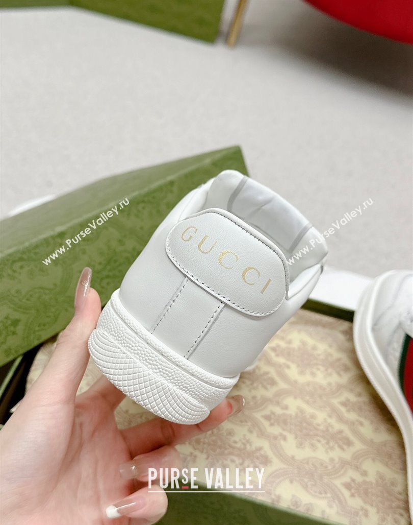 Gucci Screener Sneakers in GG Leather White 2024 0702 (MD-240702119)