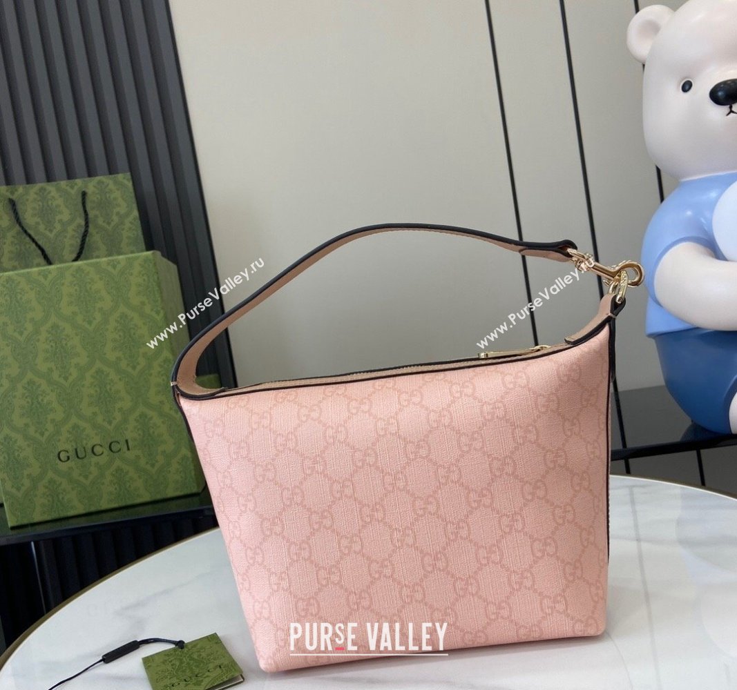 Gucci Ophidia GG Canvas Super Mini Shoulder Bag 795170 Dusty Pink 2024 (XLU-240716042)