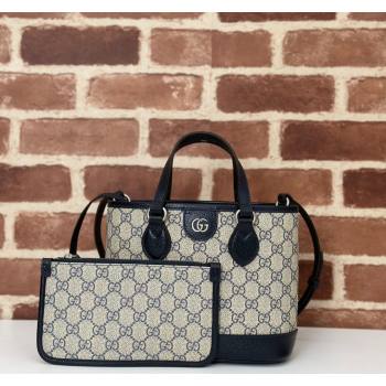 Gucci Ophidia GG Canvas Mini Tote Bag Beige/Blue 2024 811716 (DLH-240716032)