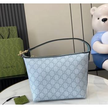 Gucci Ophidia GG Canvas Super Mini Shoulder Bag 795170 Dusty Blue 2024 (XLU-240716043)