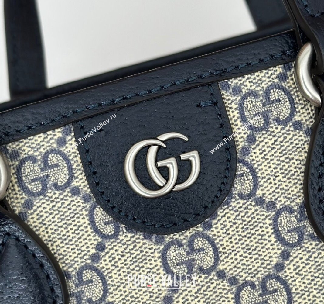 Gucci Ophidia GG Canvas Mini Tote Bag Beige/Blue 2024 811716 (DLH-240716032)