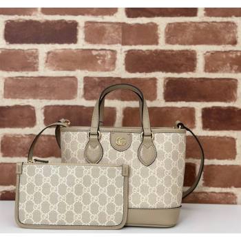 Gucci Ophidia GG Canvas Mini Tote Bag Beige/Oatmea 2024 811716 (DLH-240716033)