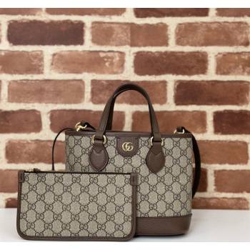 Gucci Ophidia GG Canvas Mini Tote Bag Beige/Brown 2024 811716 (DLH-240716031)