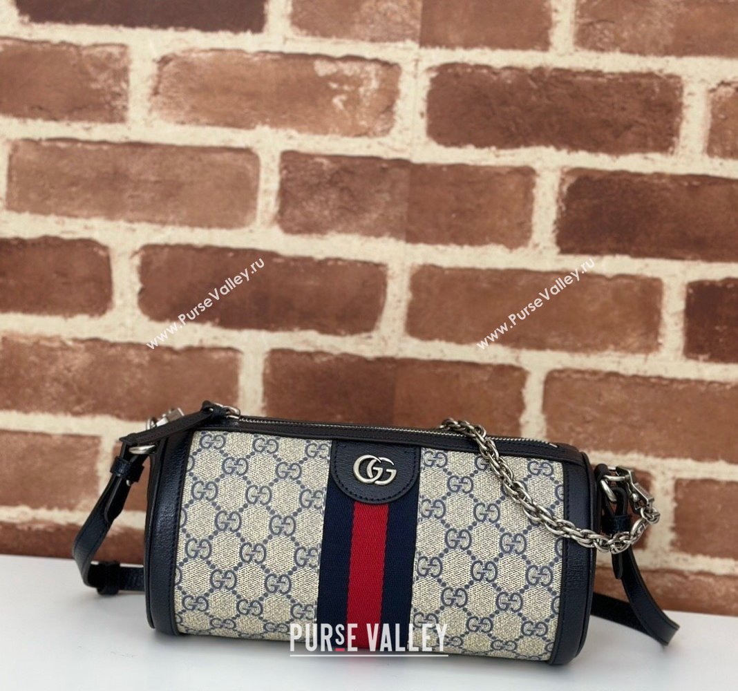 Gucci Ophidia GG Canvas Small Shoulder Bag 795194 Beige/Blue 2024 (DLH-240716049)