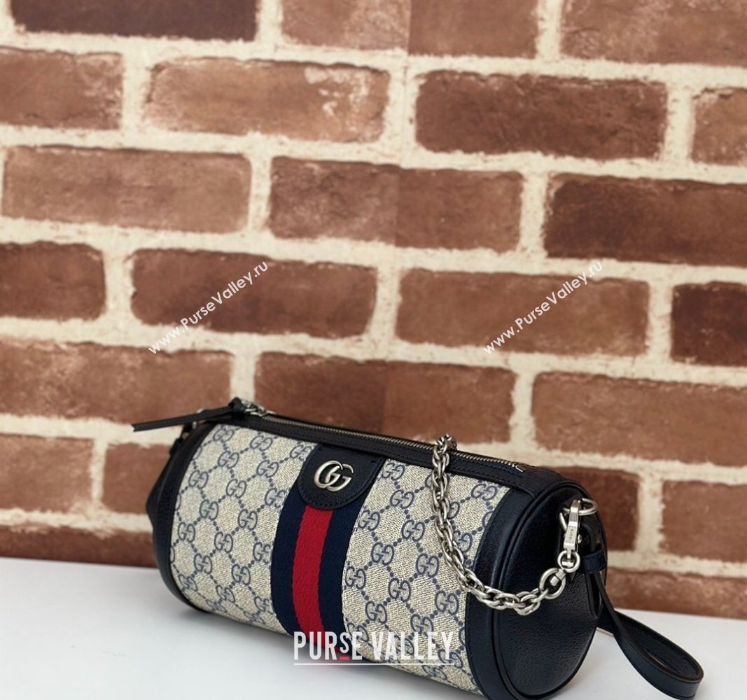 Gucci Ophidia GG Canvas Small Shoulder Bag 795194 Beige/Blue 2024 (DLH-240716049)