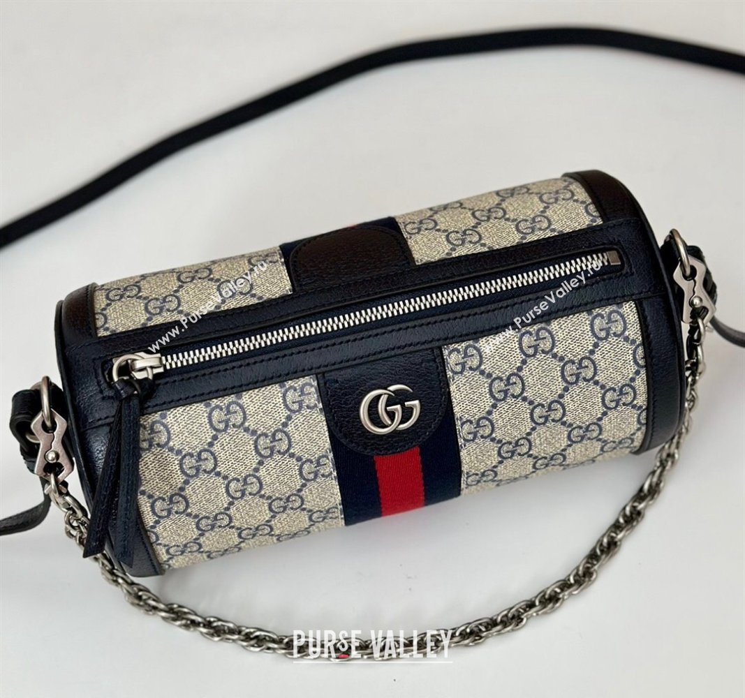 Gucci Ophidia GG Canvas Small Shoulder Bag 795194 Beige/Blue 2024 (DLH-240716049)