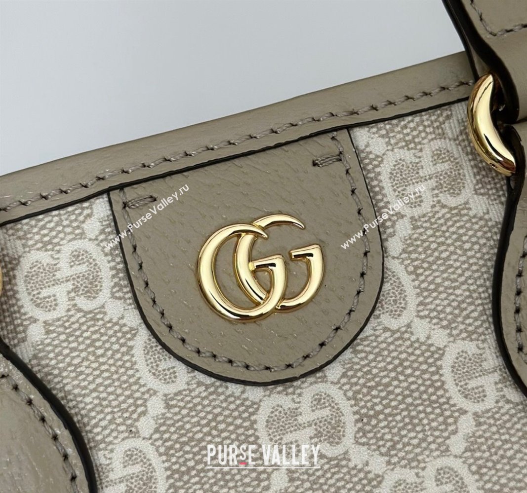 Gucci Ophidia GG Canvas Mini Tote Bag Beige/Oatmea 2024 811716 (DLH-240716033)