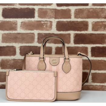 Gucci Ophidia GG Canvas Mini Tote Bag Dusty Pink 2024 811716 (DLH-240716034)