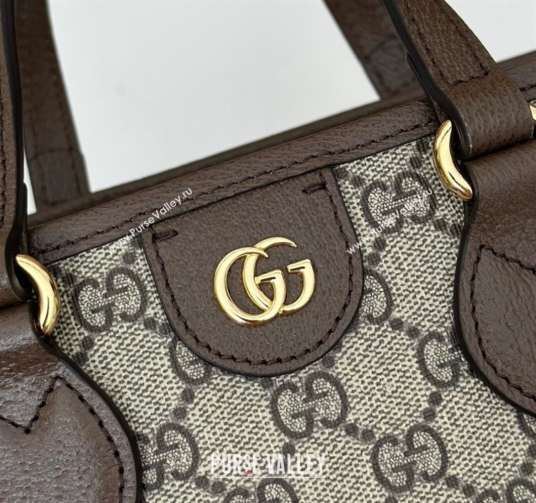 Gucci Ophidia GG Canvas Mini Tote Bag Beige/Brown 2024 811716 (DLH-240716031)