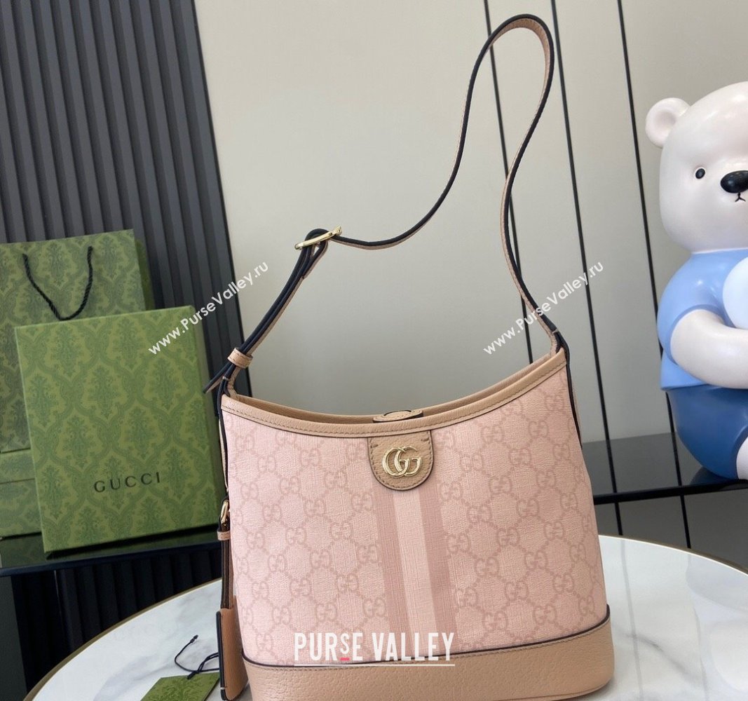 Gucci Ophidia GG Canvas Small Shoulder Bag 781402 Dusty Pink 2024 (XLU-240716040)