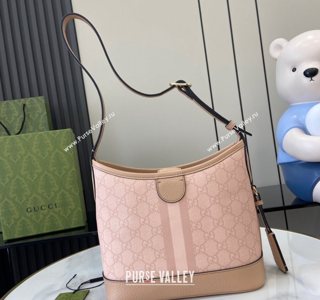 Gucci Ophidia GG Canvas Small Shoulder Bag 781402 Dusty Pink 2024 (XLU-240716040)