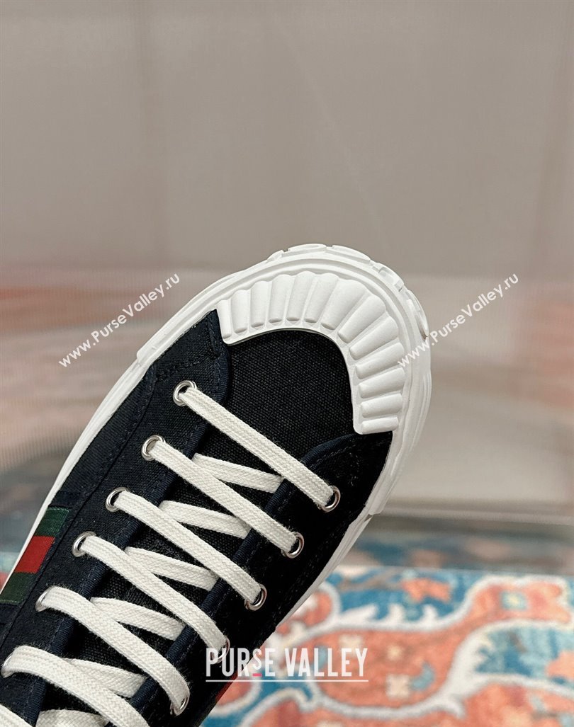 Gucci Lido Canvas High Top Sneakers Black 2024 0723001 (KL-2407230107)