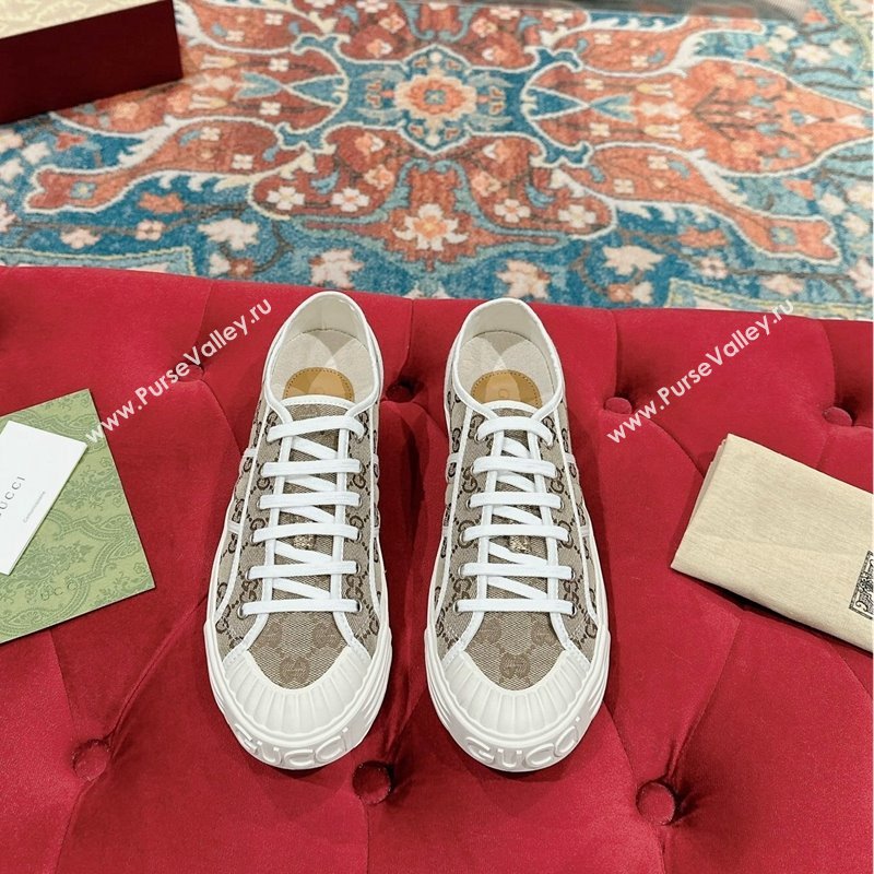 Gucci Lido GG Canvas Low Top Sneakers Beige 2024 0723001 (KL-2407230109)