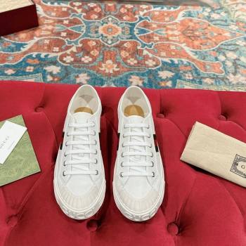 Gucci Lido Canvas Low Top Sneakers White 2024 0723001 (KL-2407230110)