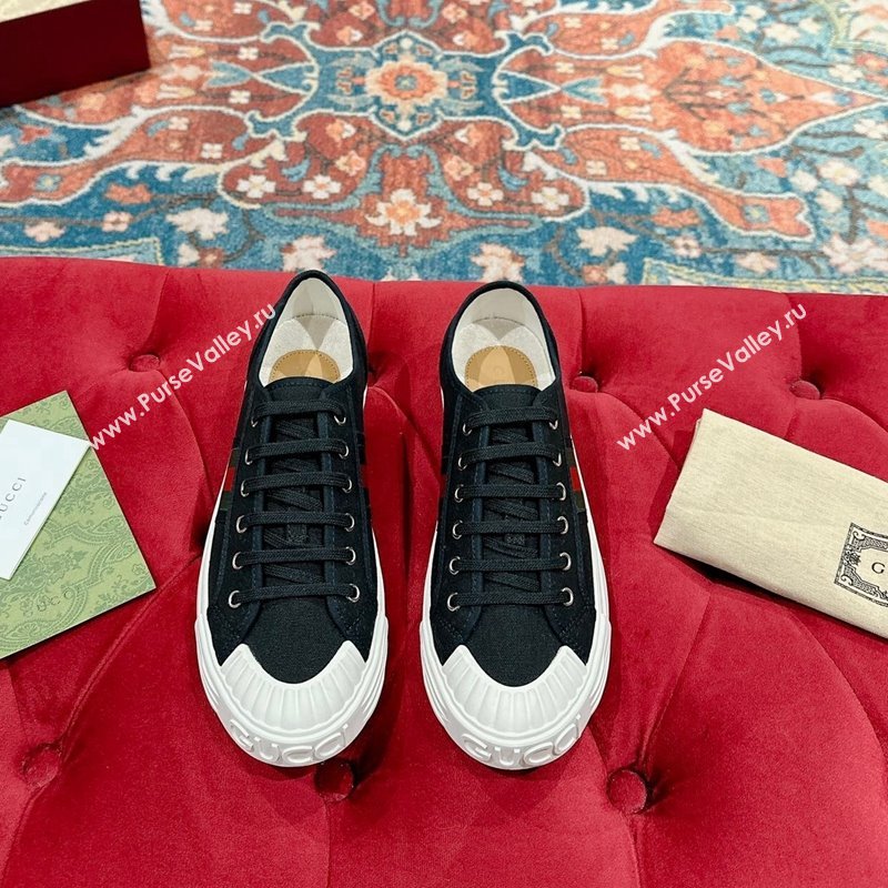 Gucci Lido GG Canvas Low Top Sneakers Black 2024 0723001 (KL-2407230111)