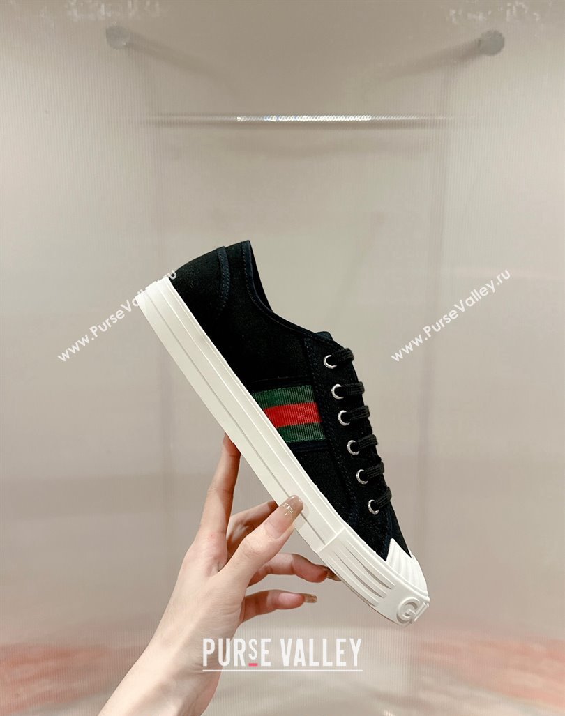 Gucci Lido GG Canvas Low Top Sneakers Black 2024 0723001 (KL-2407230111)