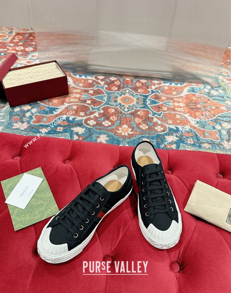 Gucci Lido GG Canvas Low Top Sneakers Black 2024 0723001 (KL-2407230111)