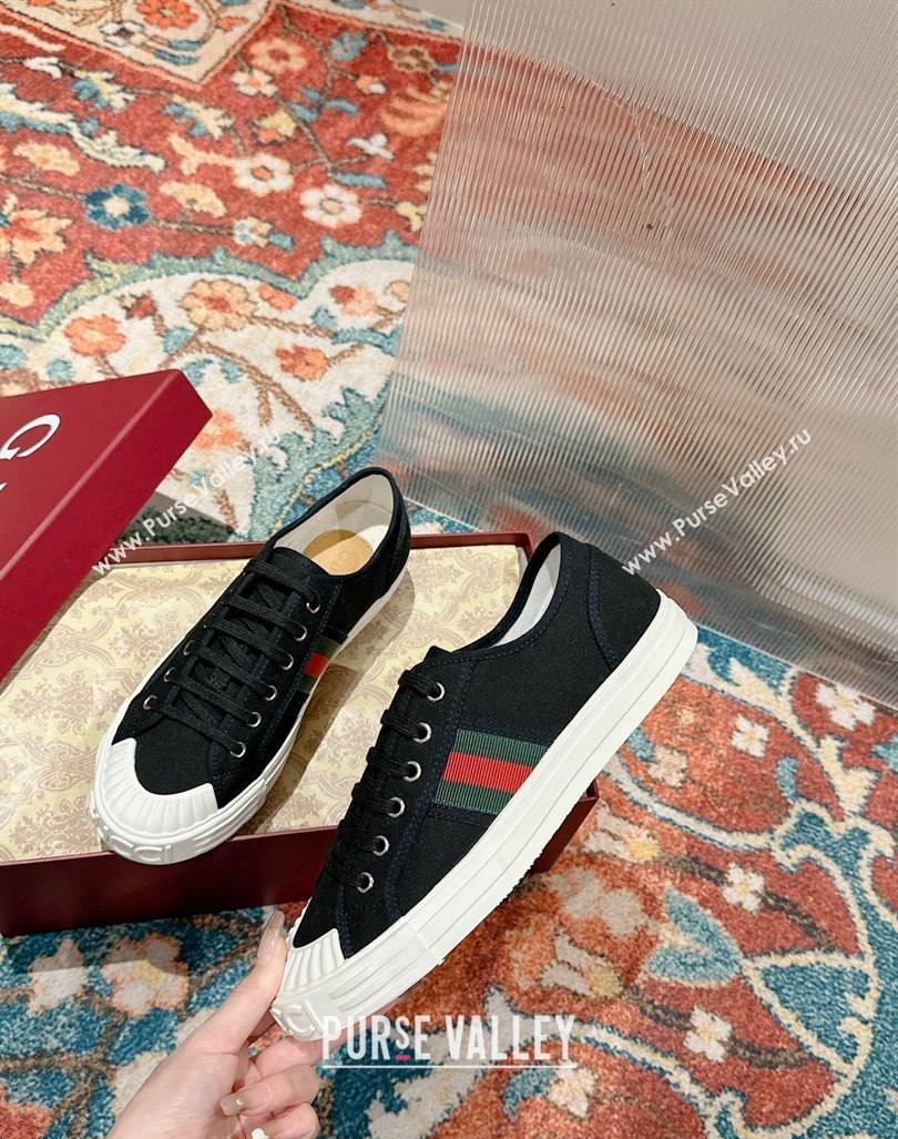 Gucci Lido GG Canvas Low Top Sneakers Black 2024 0723001 (KL-2407230111)