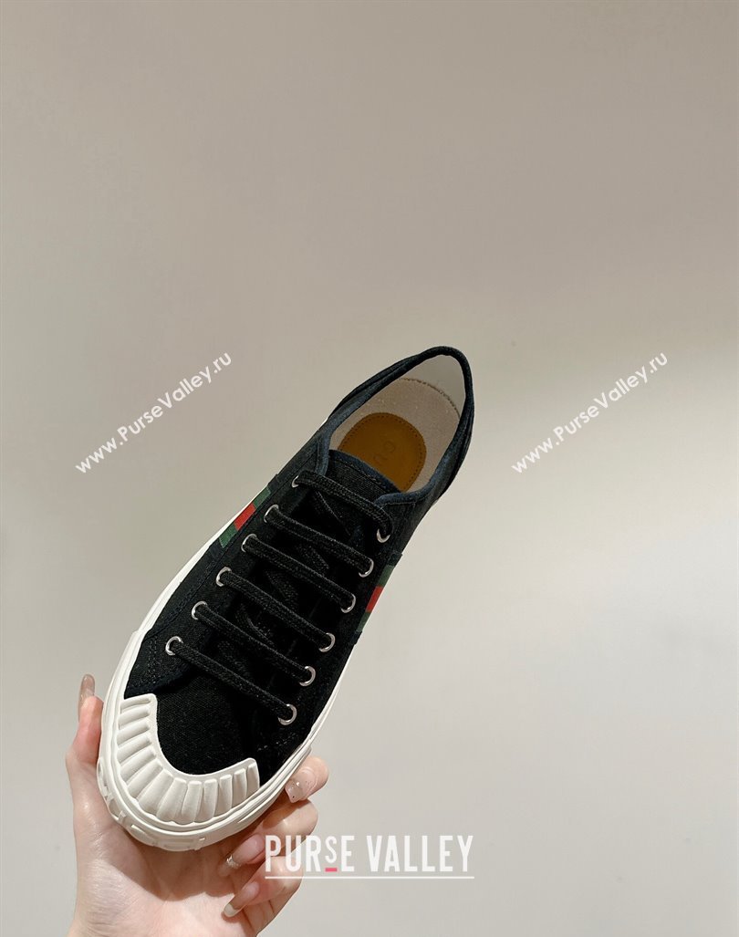 Gucci Lido GG Canvas Low Top Sneakers Black 2024 0723001 (KL-2407230111)