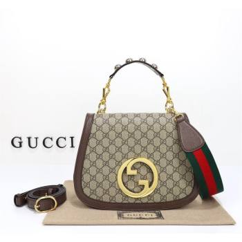 Gucci Blondie GG Canvas Medium Top Handle bag Beige/Brown 2024 721172 (DLH-240806062)