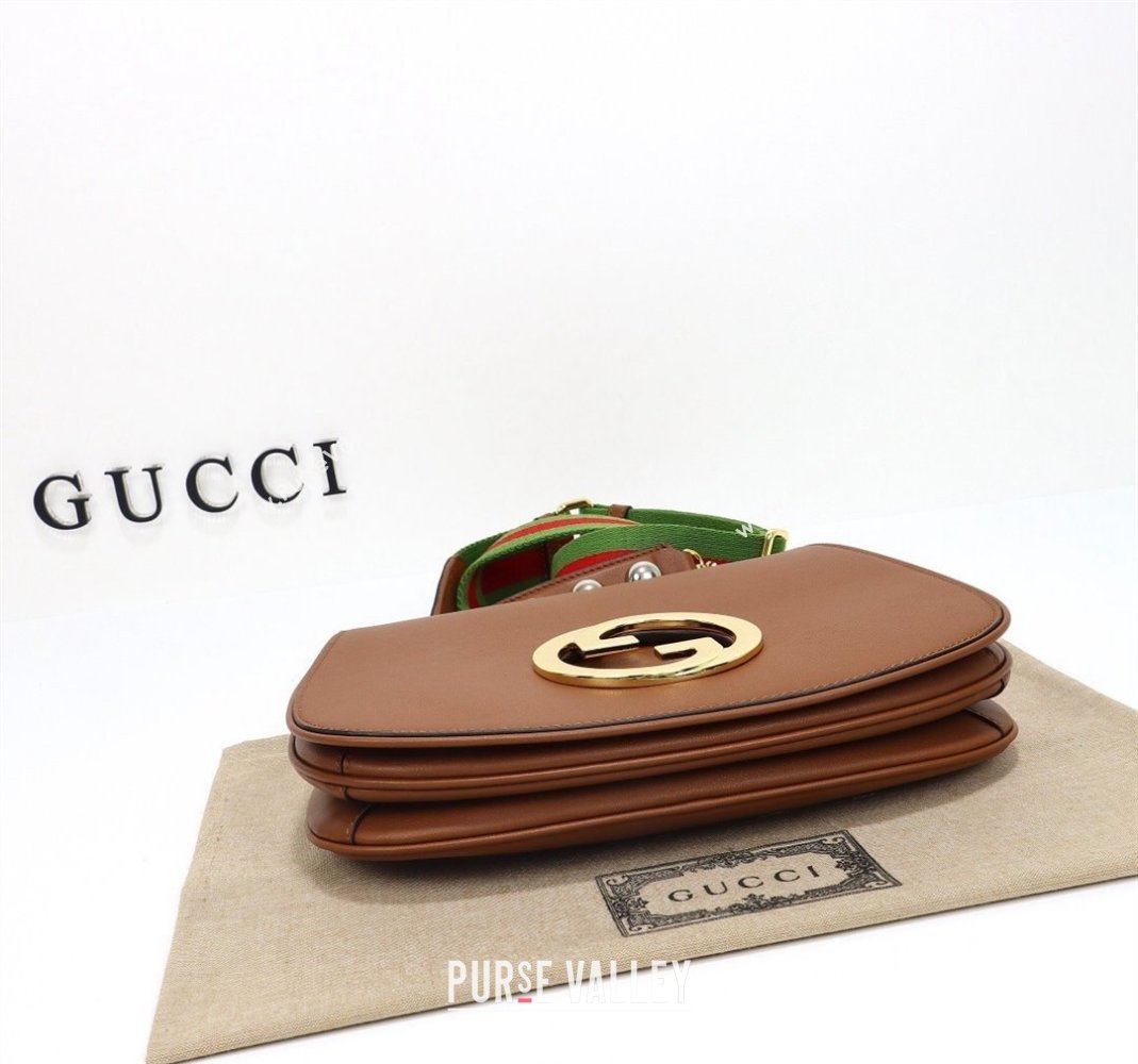 Gucci Blondie Leather Medium Top Handle bag Brown 2024 721172 (DLH-240806065)