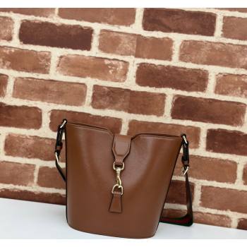 Gucci Leather Mini Bucket Shoulder bag Brown 2 2024 782908 (DLH-240806115)