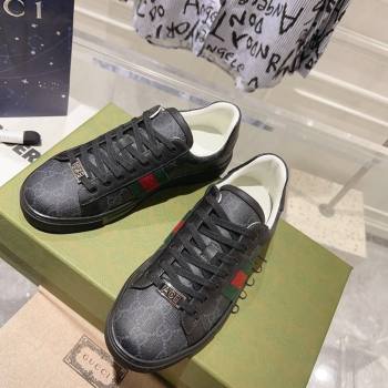 Gucci Ace Sneakers with Web in GG Canvas Black2 2024 0814 (SS-240814114)