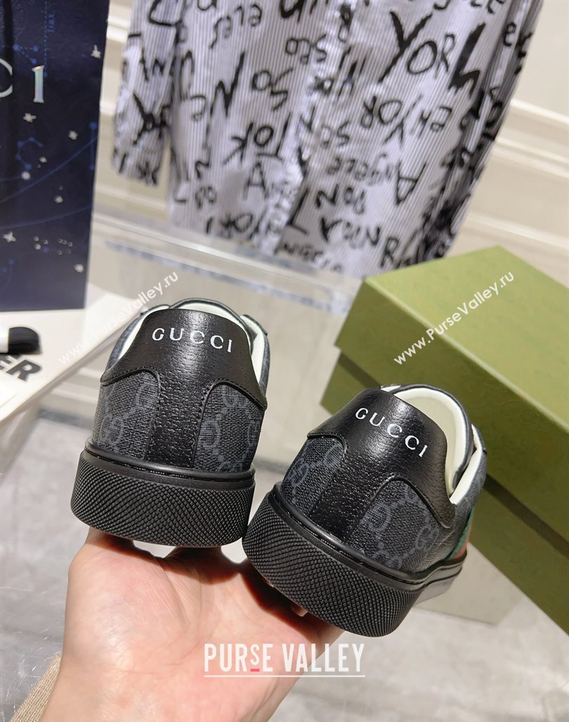 Gucci Ace Sneakers with Web in GG Canvas Black2 2024 0814 (SS-240814114)