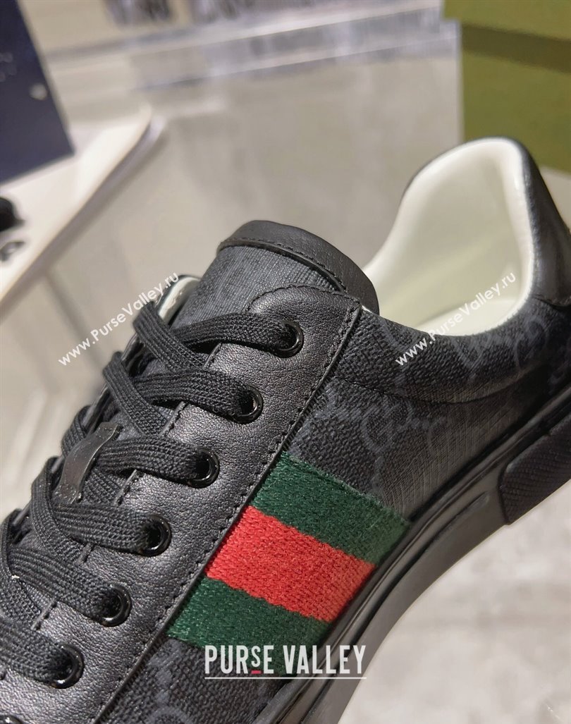 Gucci Ace Sneakers with Web in GG Canvas Black2 2024 0814 (SS-240814114)