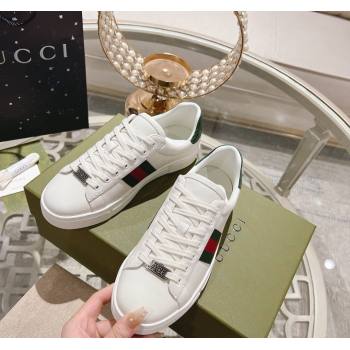 Gucci Ace Sneakers with Web in Calf Leather White 2 2024 0814 (SS-240814115)