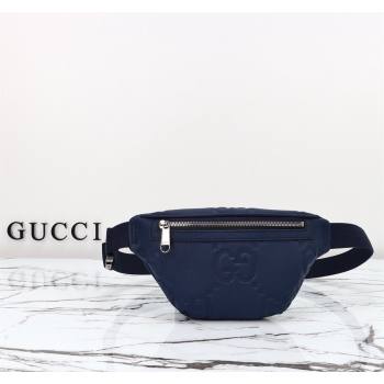 Gucci Maxi GG Leather Belt Bag Blue 2024 658582 (DLH-240828029)