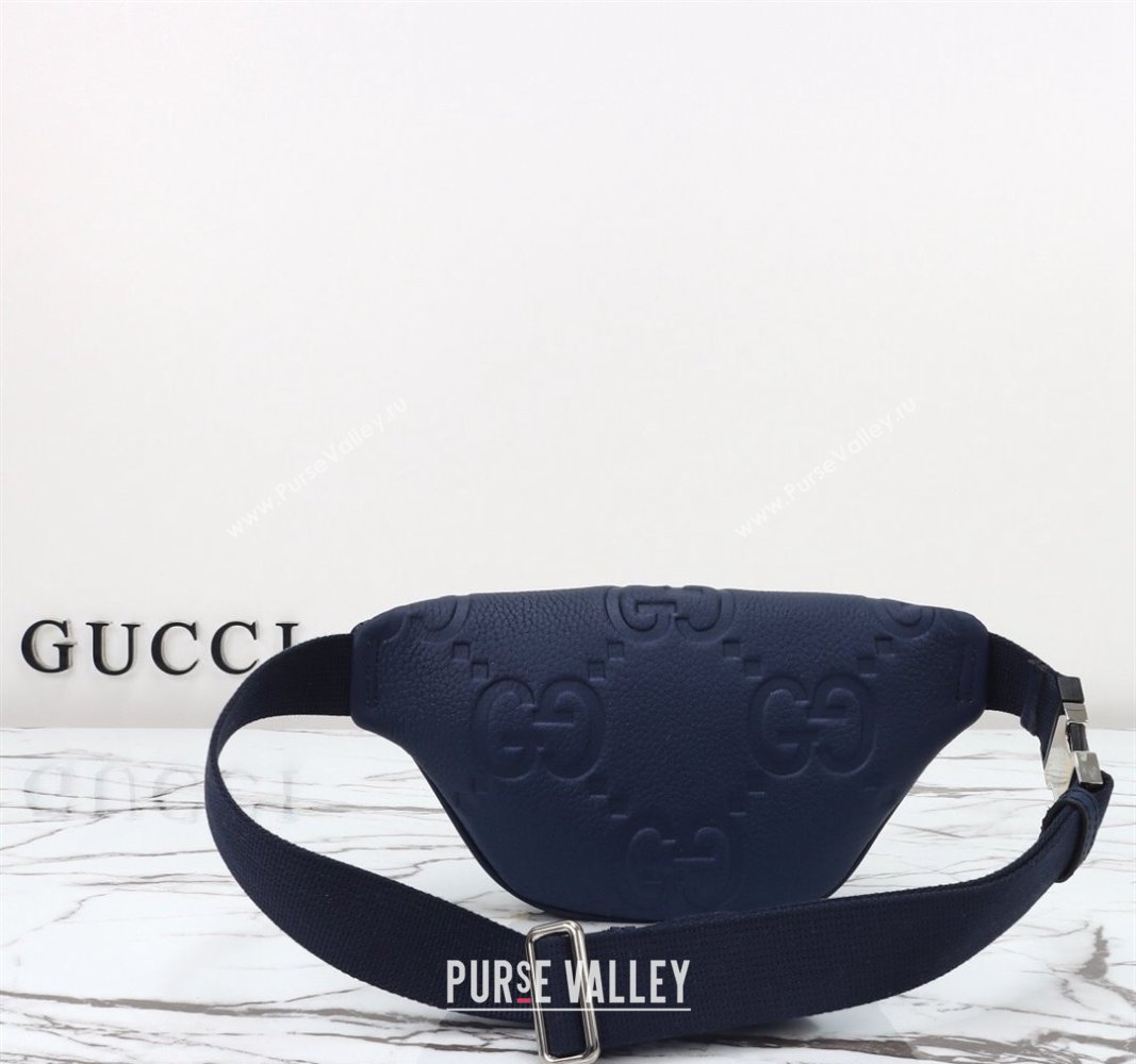 Gucci Maxi GG Leather Belt Bag Blue 2024 658582 (DLH-240828029)