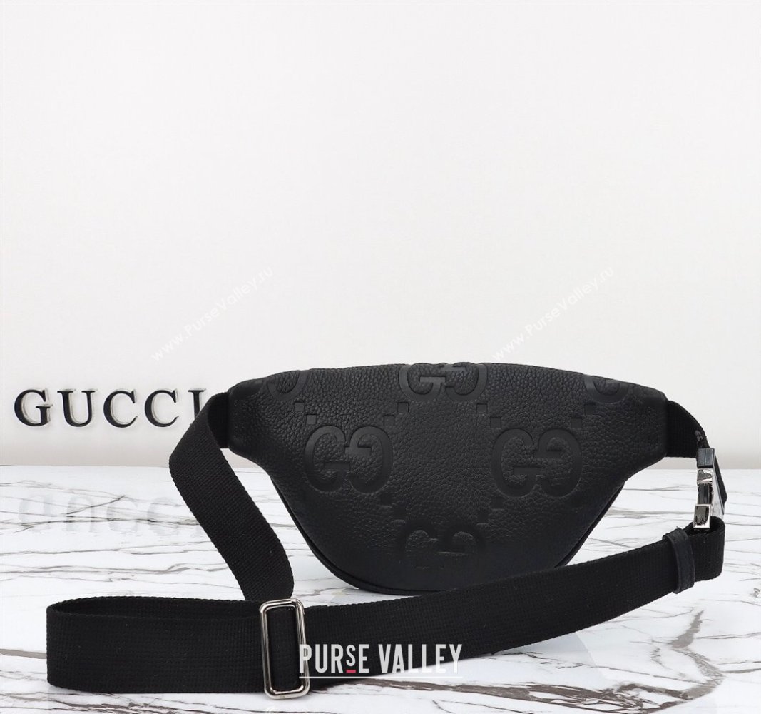 Gucci Maxi GG Leather Belt Bag Black 2024 658582 (DLH-240828030)