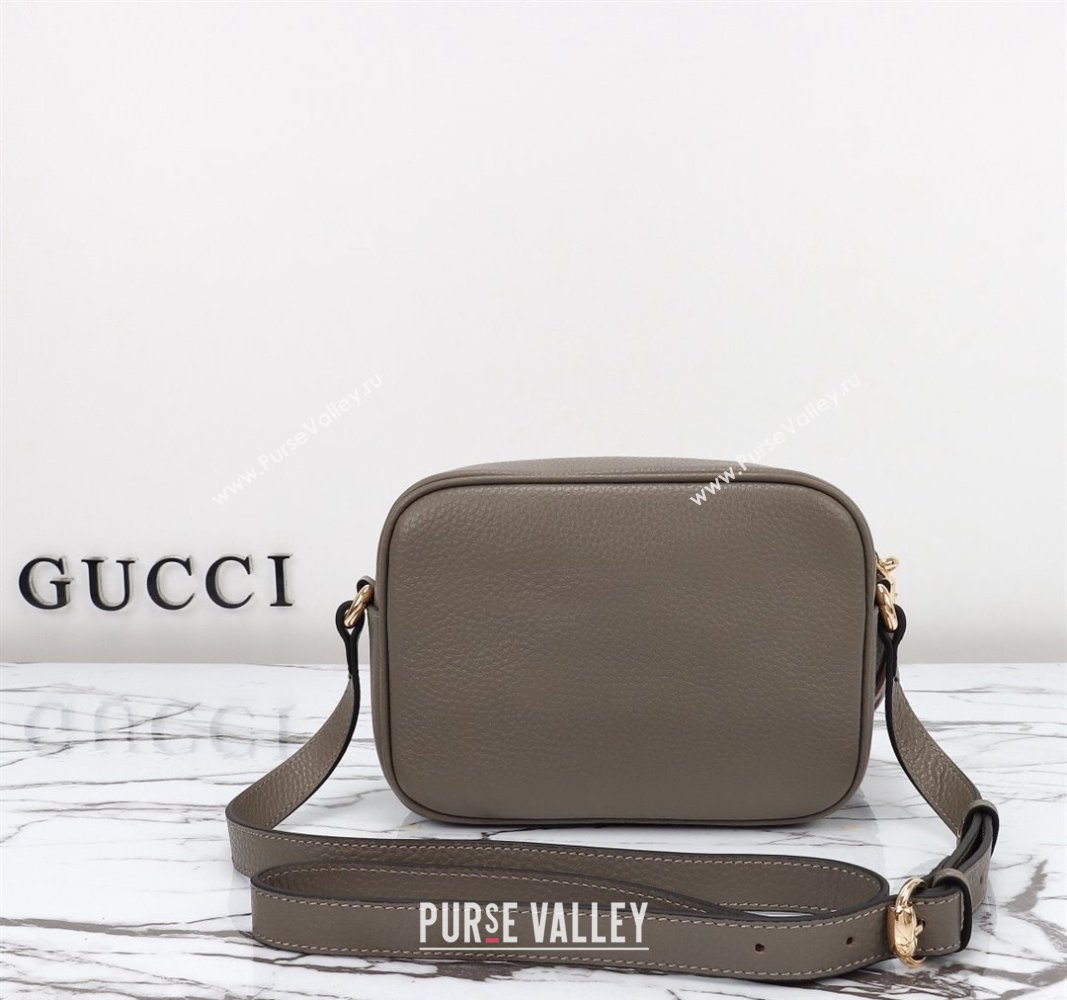 Gucci Soho Small Leather Interlocking G Tassel Disco Camera Bag 308364 Grey 2024 (DLH-240828033)