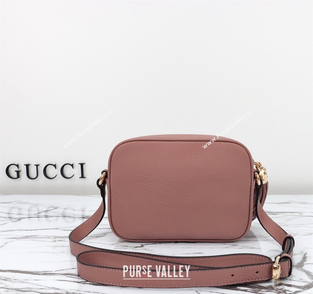 Gucci Soho Small Leather Interlocking G Tassel Disco Camera Bag Nude Pink 308364 2024 (DLH-240828035)