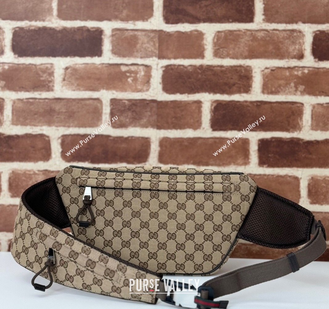 Gucci Small Beige GG Canvas Belt Bag 2024 804262 (DLH-240828043)