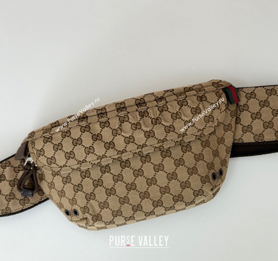 Gucci Small Beige GG Canvas Belt Bag 2024 804262 (DLH-240828043)