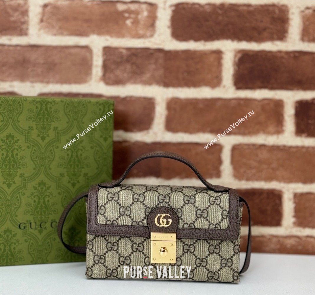 Gucci Padlock GG Canvas Mini Bag Brown 2024 772314 (DLH-240828048)