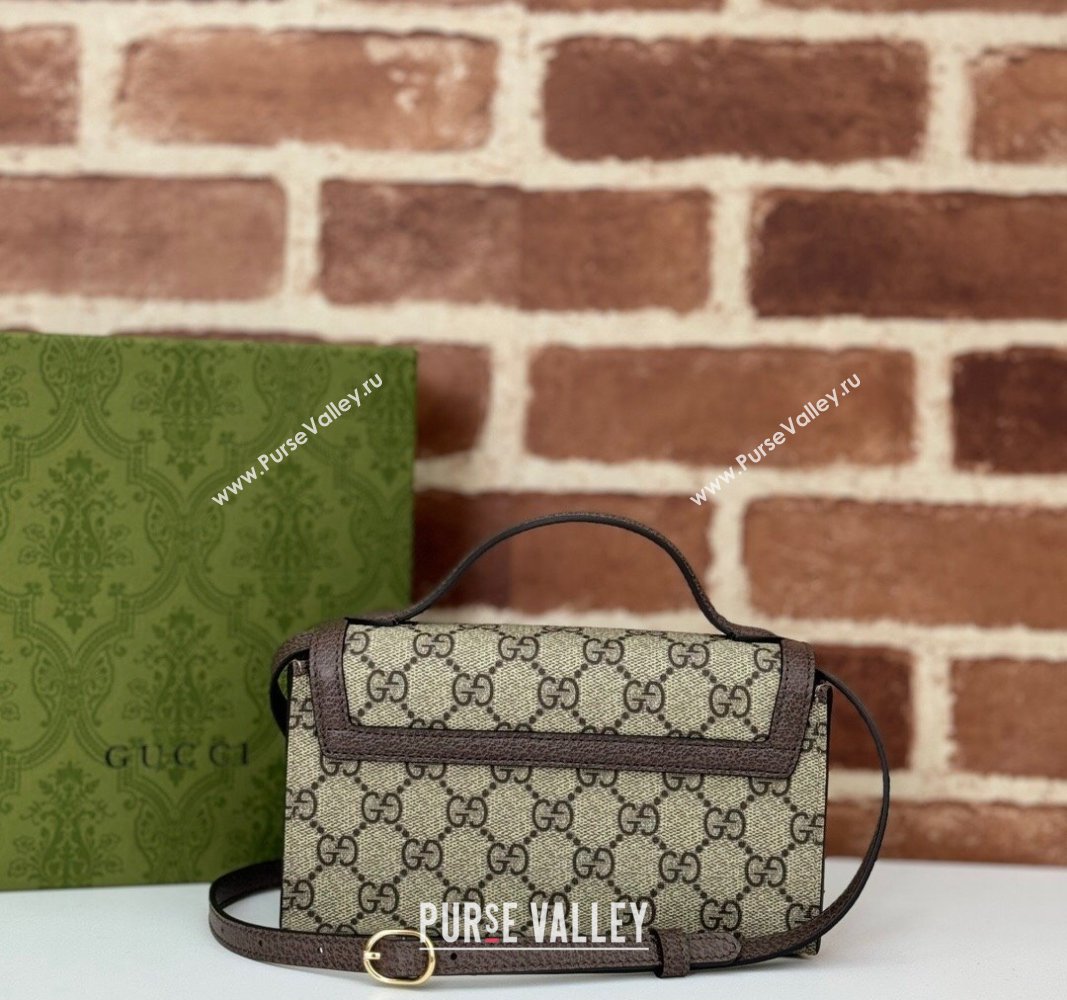 Gucci Padlock GG Canvas Mini Bag Brown 2024 772314 (DLH-240828048)