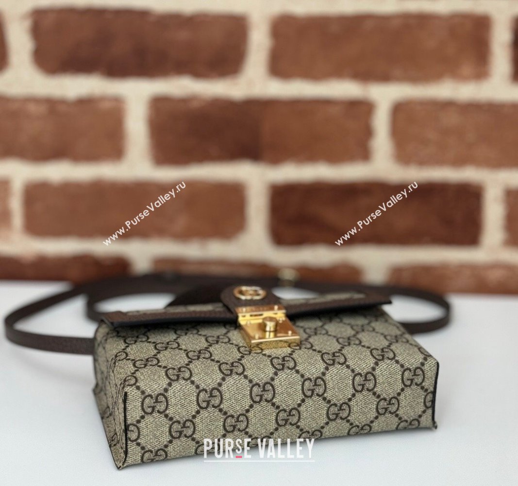 Gucci Padlock GG Canvas Mini Bag Brown 2024 772314 (DLH-240828048)