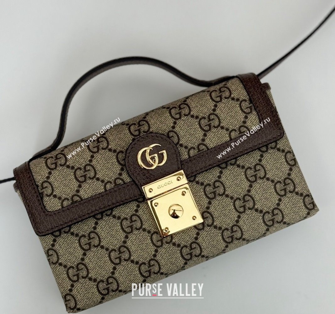 Gucci Padlock GG Canvas Mini Bag Brown 2024 772314 (DLH-240828048)