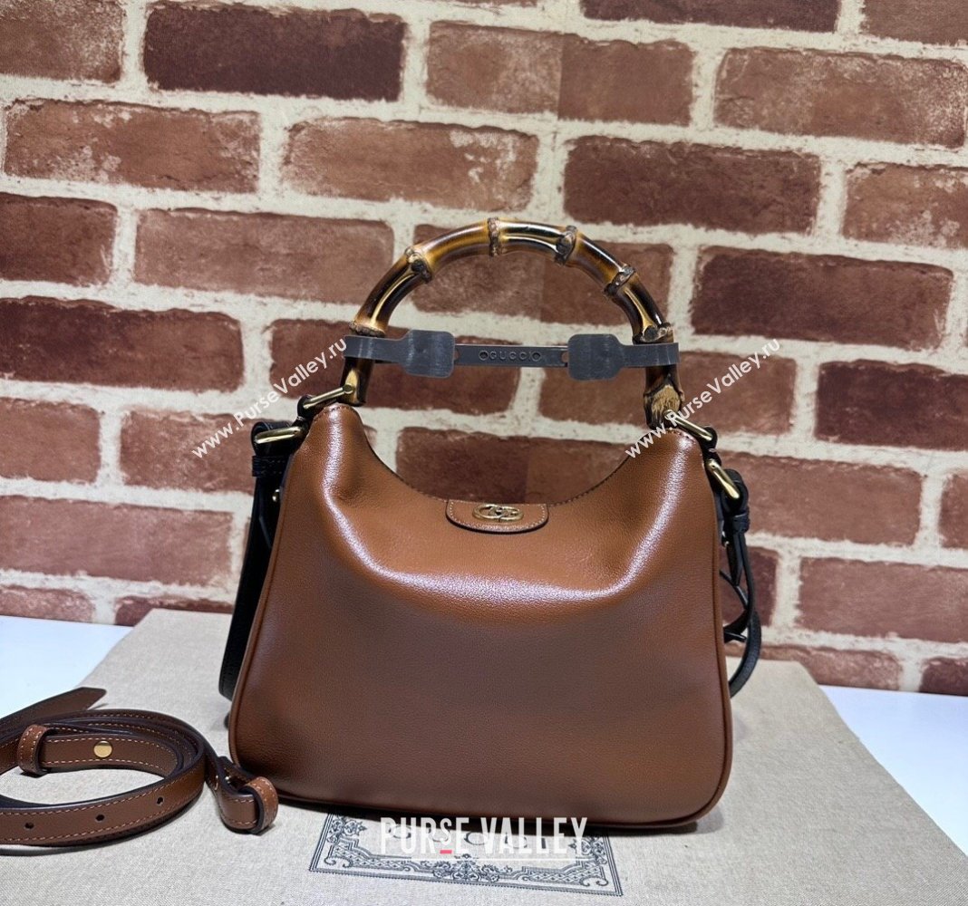 Gucci Diana Leather small shoulder bag 746251 Brown 2023 (DLH-240828050)