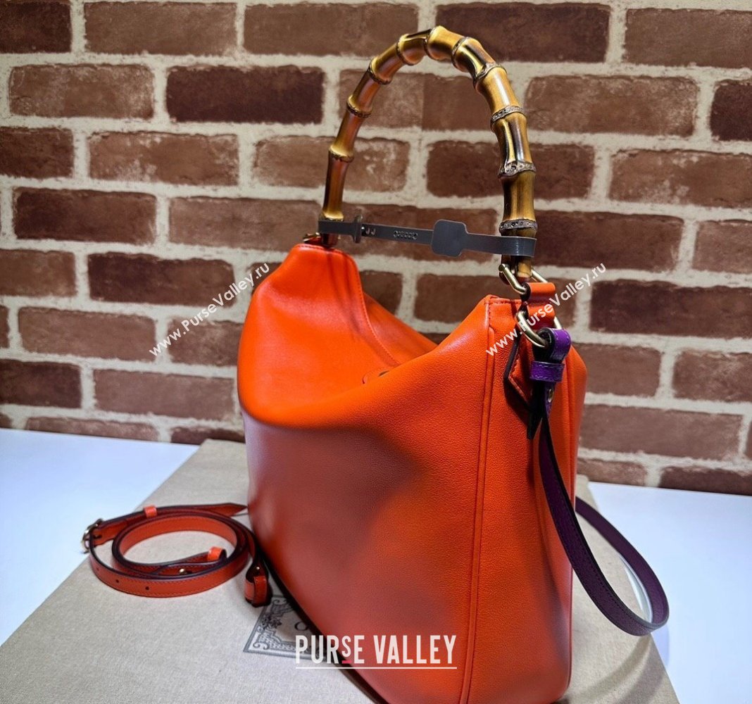 Gucci Diana Leather large shoulder bag Orange 2024 746245 (DLH-240828053)